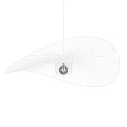 Kapelusz Biały - designerska duża lampa wisząca, żyrandol druciany..jpg