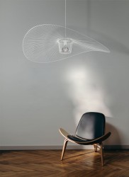 Kapelusz Biały - designerska duża lampa wisząca, żyrandol druciany aranżacja.jpg
