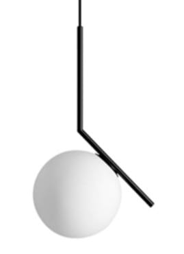 White Ball Black - nowoczesna lampa wisząca czarna, klosz 20cm.jpg