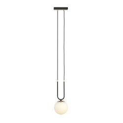 Glam 1 Black - lampa wisząca  art deco, klosz biały mleczny.jpg