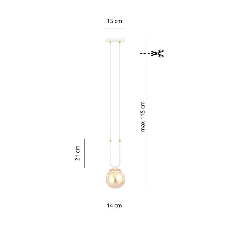 Glam 1 White - lampa wisząca glamour - wymiary.jpg