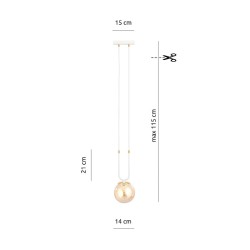 Glam 1 White - lampa wisząca glamour - wymiary.jpg