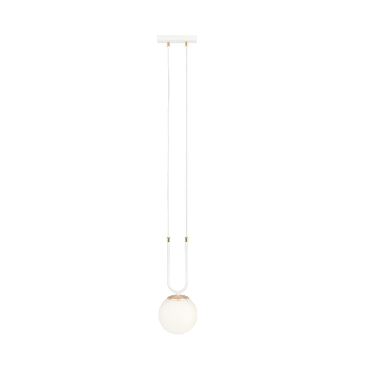 Glam 1 White - lampa wisząca do łazienki przy lustrze, klosz biały mleczny.jpg