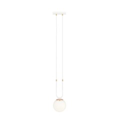 Glam 1 White - lampa wisząca do łazienki przy lustrze, klosz biały mleczny.jpg