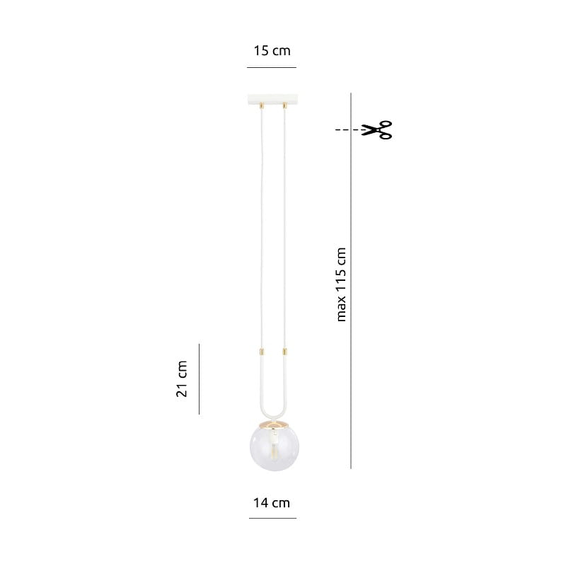 Glam 1 White - wisząca lampa z przezroczystym kloszem wymiary.jpg