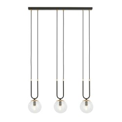 Glam 3 Black - lampa wisząca z elegancją trzech transparentnych kloszy.jpg