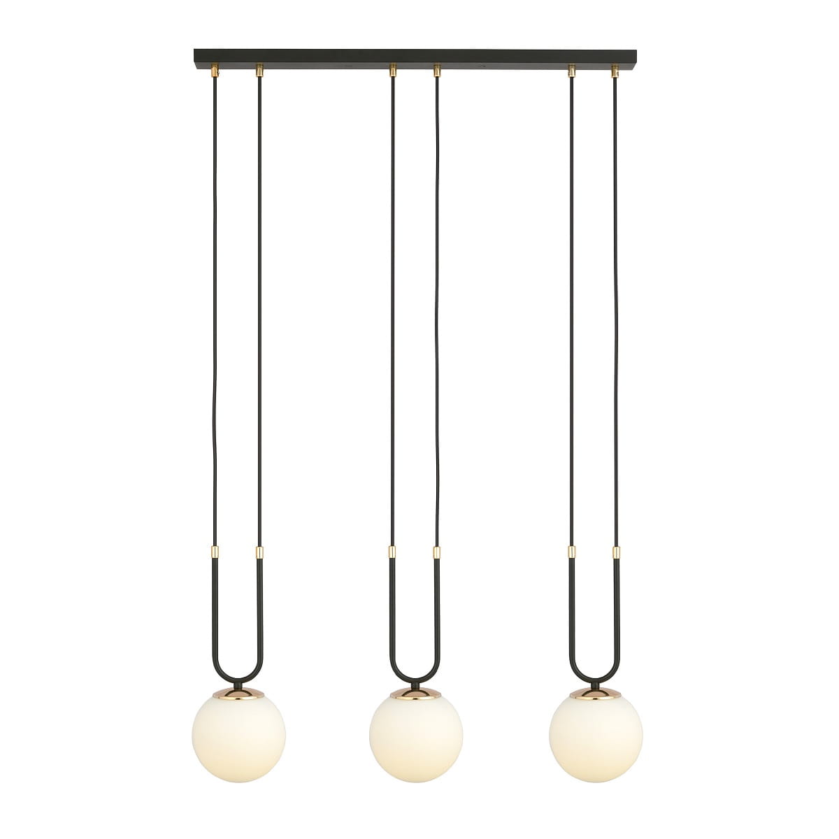 Glam 3 Black - lampa wisząca z elegancją trzech mlecznych, białych  kloszy.jpg
