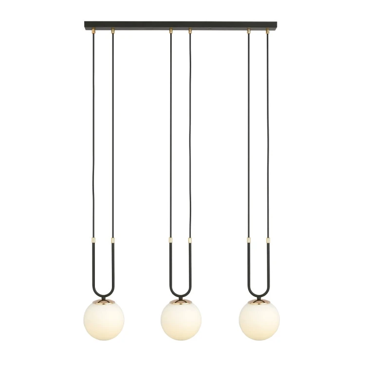 Glam 3 Black - lampa wisząca z elegancją trzech mlecznych, białych  kloszy.jpg