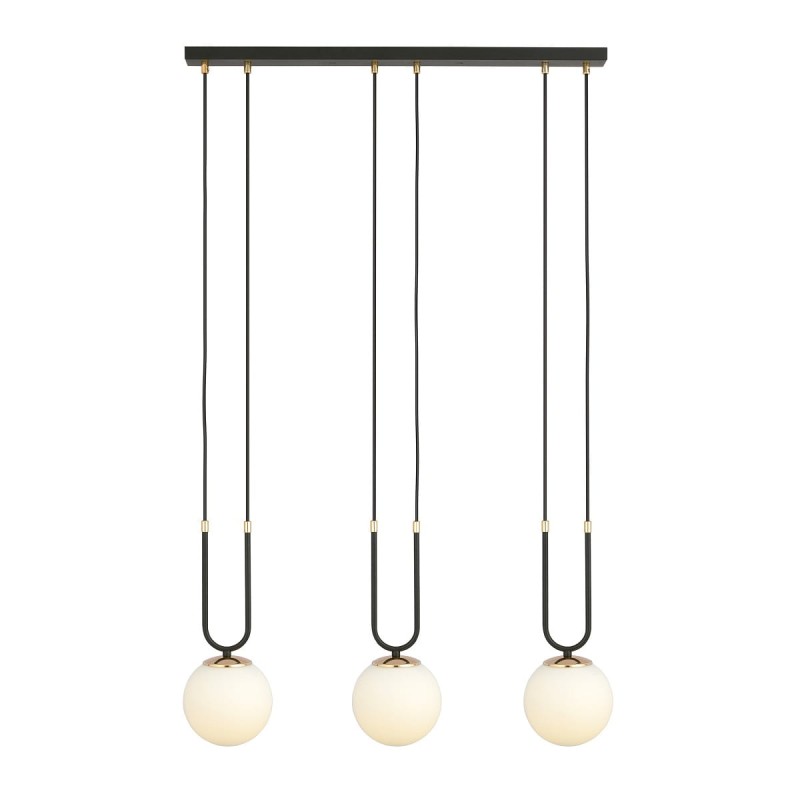 Glam 3 Black - lampa wisząca z elegancją trzech mlecznych, białych  kloszy.jpg