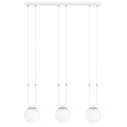 Glam 3 White- lampa wisząca z elegancją trzech mlecznych, białych kloszy.jpg