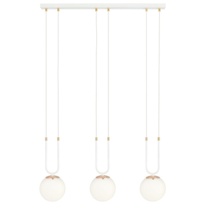 Glam 3 White- lampa wisząca z elegancją trzech mlecznych, białych kloszy.jpg