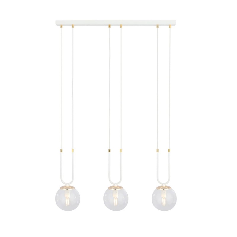 Glam 3 White- lampa wisząca z elegancją trzech przezroczystych kloszy.jpg