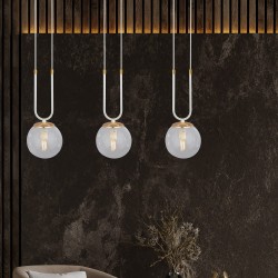 Glam 3 White- lampa wisząca z elegancją trzech przezroczystych kloszy aranżacja (2).jpg