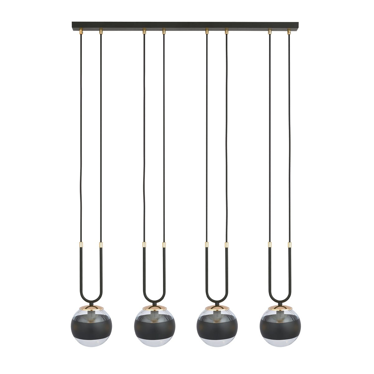 Glam 4 Black stripe - nowoczesna lampa wisząca nad stół w jadalni.jpg