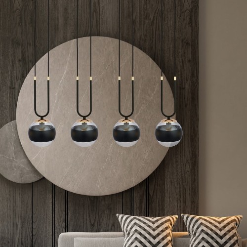 Glam 4 Black stripe - nowoczesna lampa wisząca nad stół w jadalni aranżacja.jpg