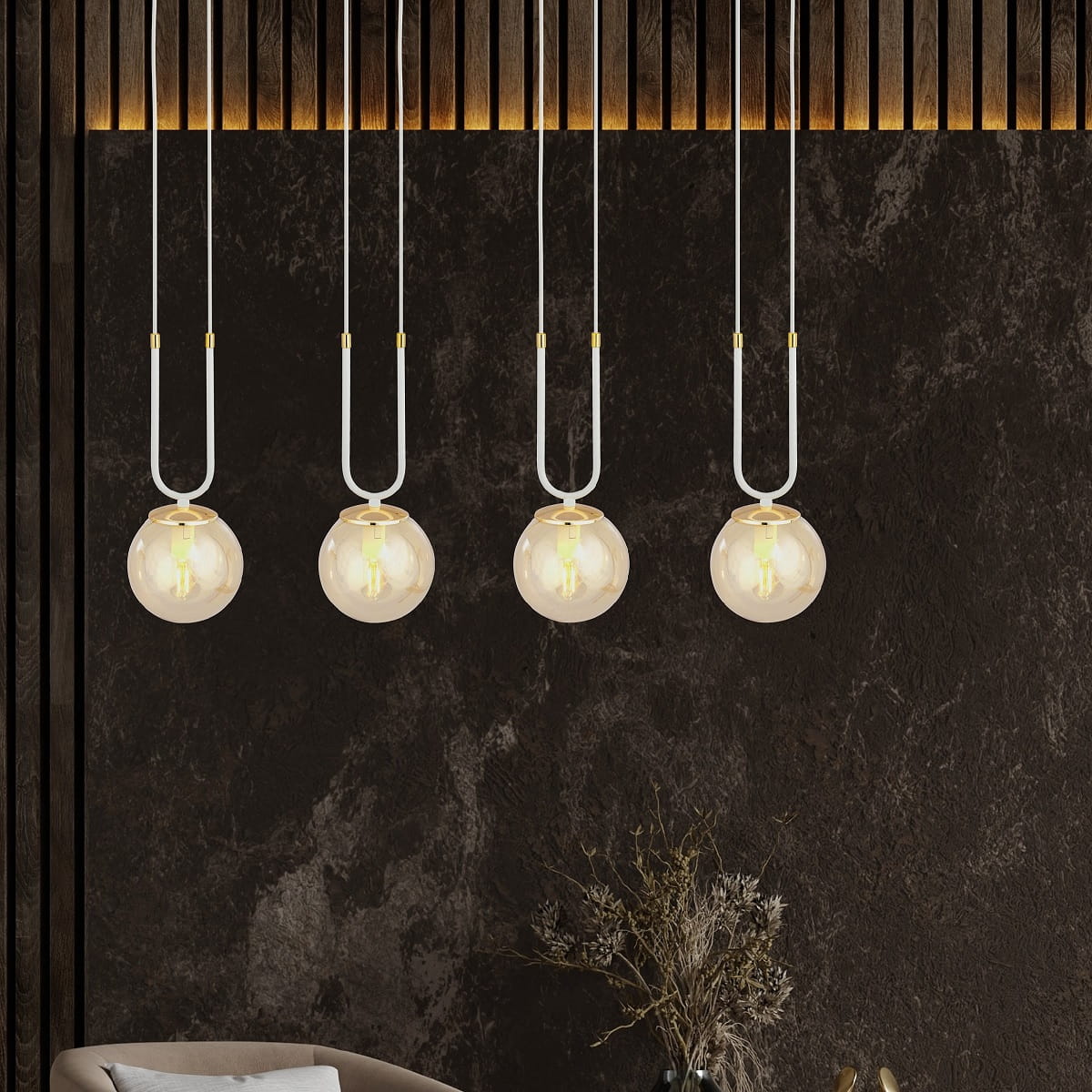 Glam 4 white - nowoczesna lampa wisząca nad stół w kuchni.aranżacja (2).jpg
