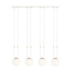 Glam 4 white - nowoczesna lampa wisząca nad stół w salonie, klosze białe.jpg