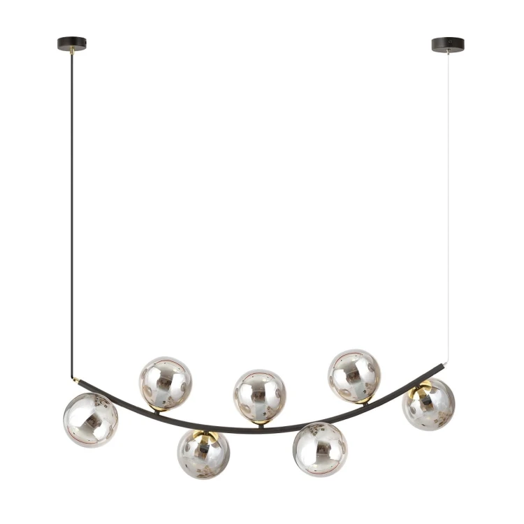 Ritz 7 Grafit - żyrandol szklane kule, oświetlenie salonu.jpg