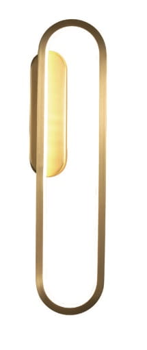Arya Brass 40 - kinkiet nowoczesny, elipsa LED, jasny mosiądz.jpg