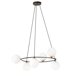 Azura 6 White– okrągła lampa wisząca, sześć mlecznych kloszy (2).jpg