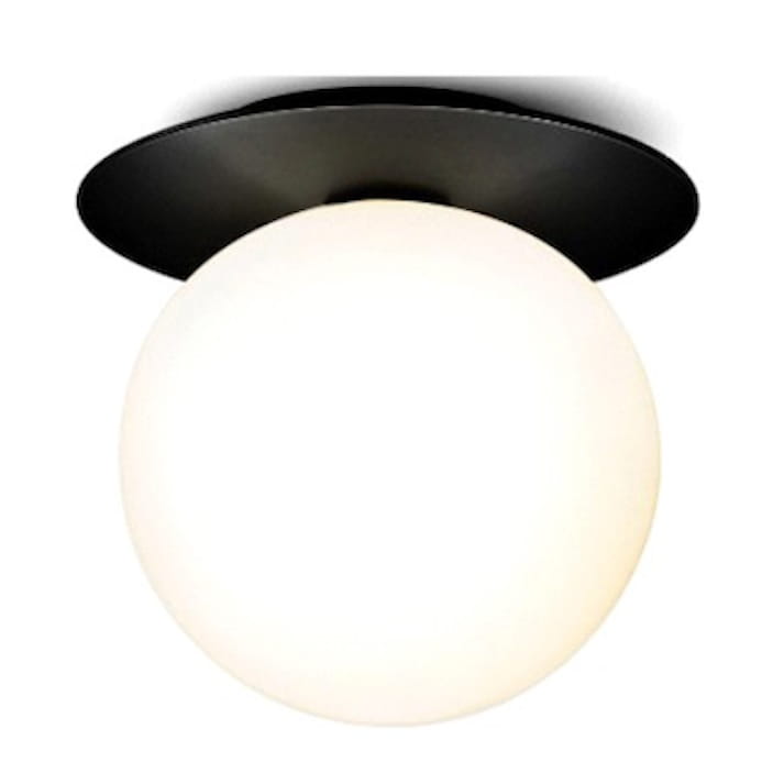 Plafon sufitowy - White Ball Black, mleczna kula 15cm.jpg