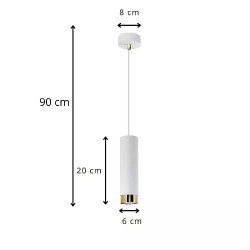 Ladas biała pojedyncza lampa wisząca LED wymiary.jpg