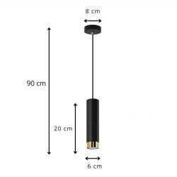 Ladas  czarny pojedyncza lampa wisząca LED wymiary.jpg