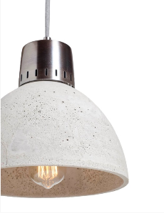 KORTA 1 betonowa lampa wisząca średnica 28,5 cm.