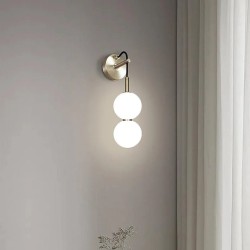 Twiny kinkiet- nowoczesny kinkiet LED 11W, dwie białe kule aranżacja.jpg