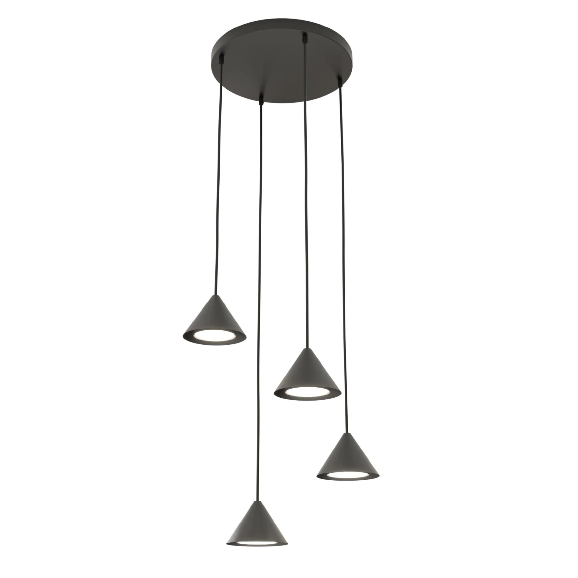 Elit 4 Premium Black lampa wisząca do salonu w kolorze czarnym, cztery klosze.jpg