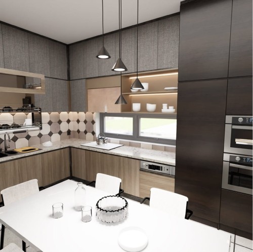 Elit 4 Premium Black lampa wisząca do salonu w kolorze czarnym, cztery klosze aranżacja (3).jpg