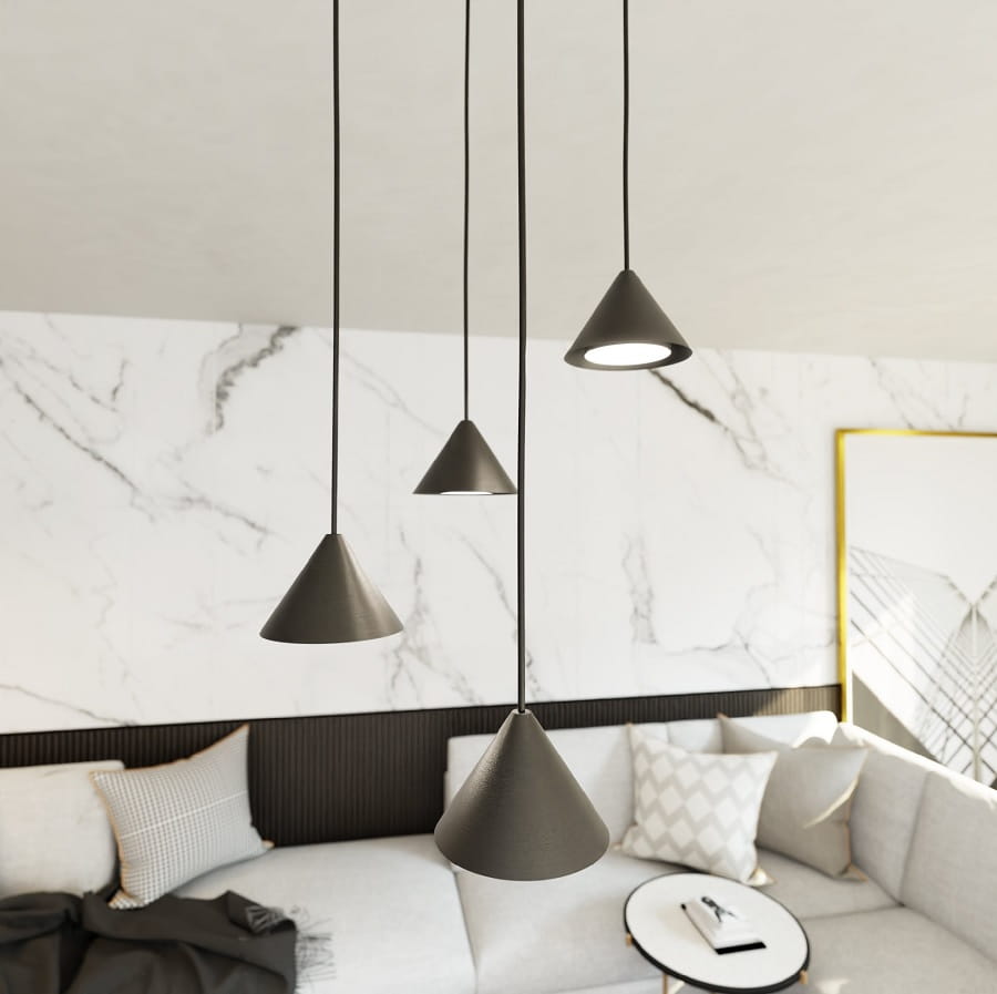 Elit 4 Premium Black lampa wisząca do salonu w kolorze czarnym, cztery klosze aranżacja (2).jpg