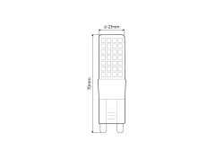 Żarówka G9 8W- barwa neutralna 4000K wymiary.jpg