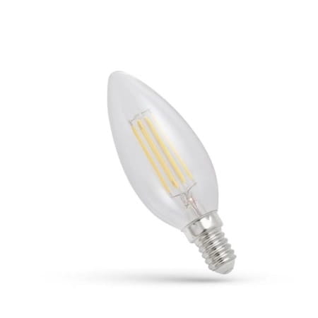 Żarówka LED przezroczysta świeca E14 barwa ciepła 4W.jpg
