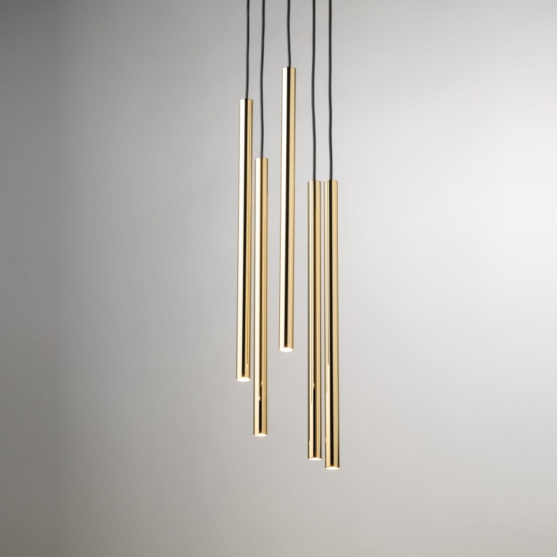 Sopel Lux 5 złota -lampa wisząca do salonu klosze.jpg