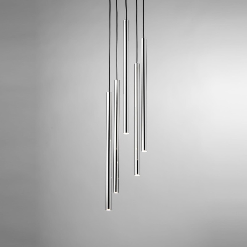 Sopel Lux 5 srebrny -lampa wisząca do salonu klosze.jpg