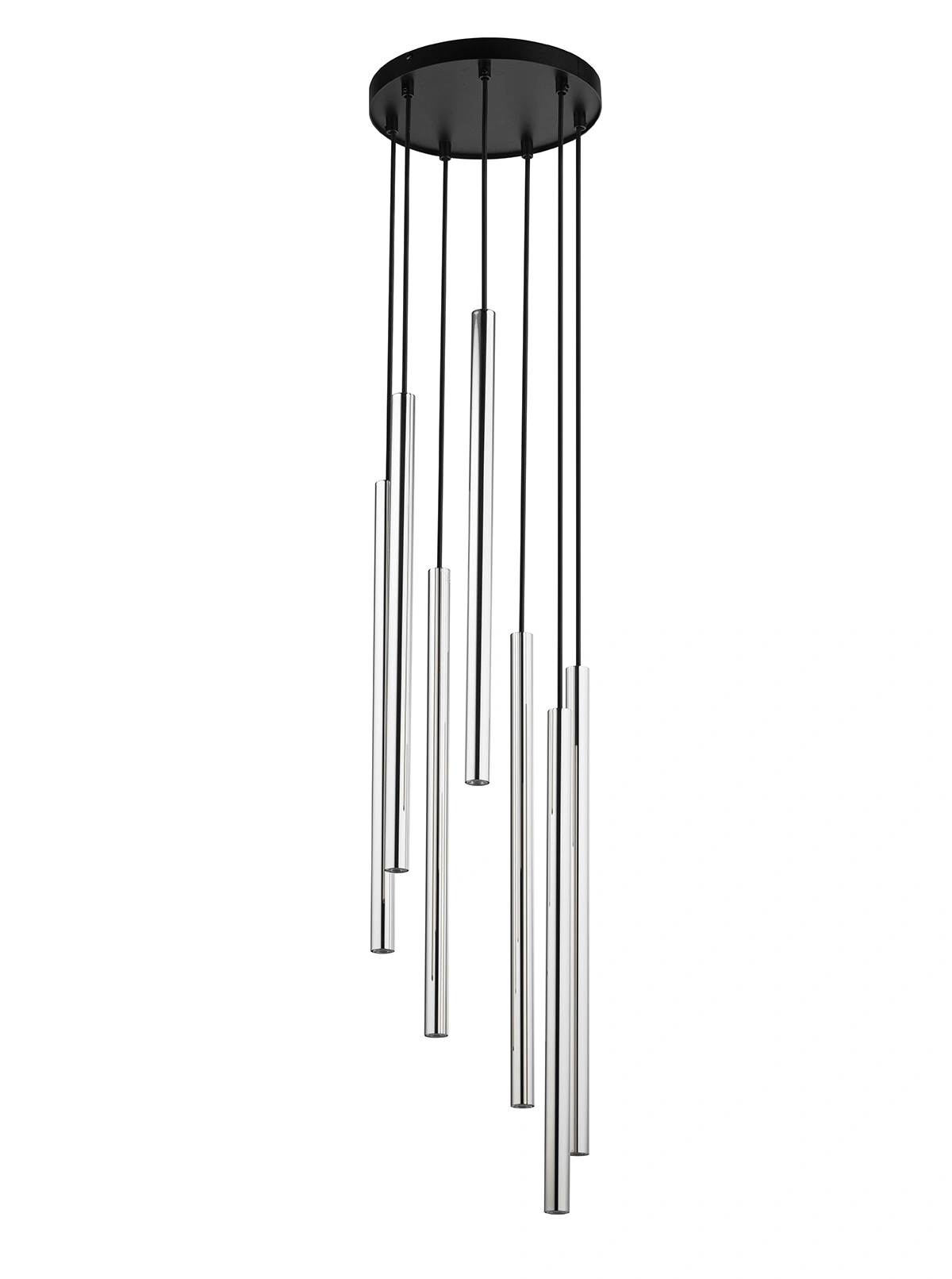 Lampa-punktowa-wisząca-Sopel-Lux-7-Srebrna-–-nowoczesne-oświetlenie-do-wysokich-wnętrz-i-antresoli.webp
