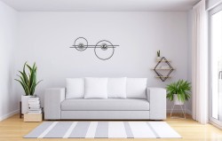 Lampa ścienna kinkiet podwójny Astra 2 klosze grafitowe aranżacja.jpg