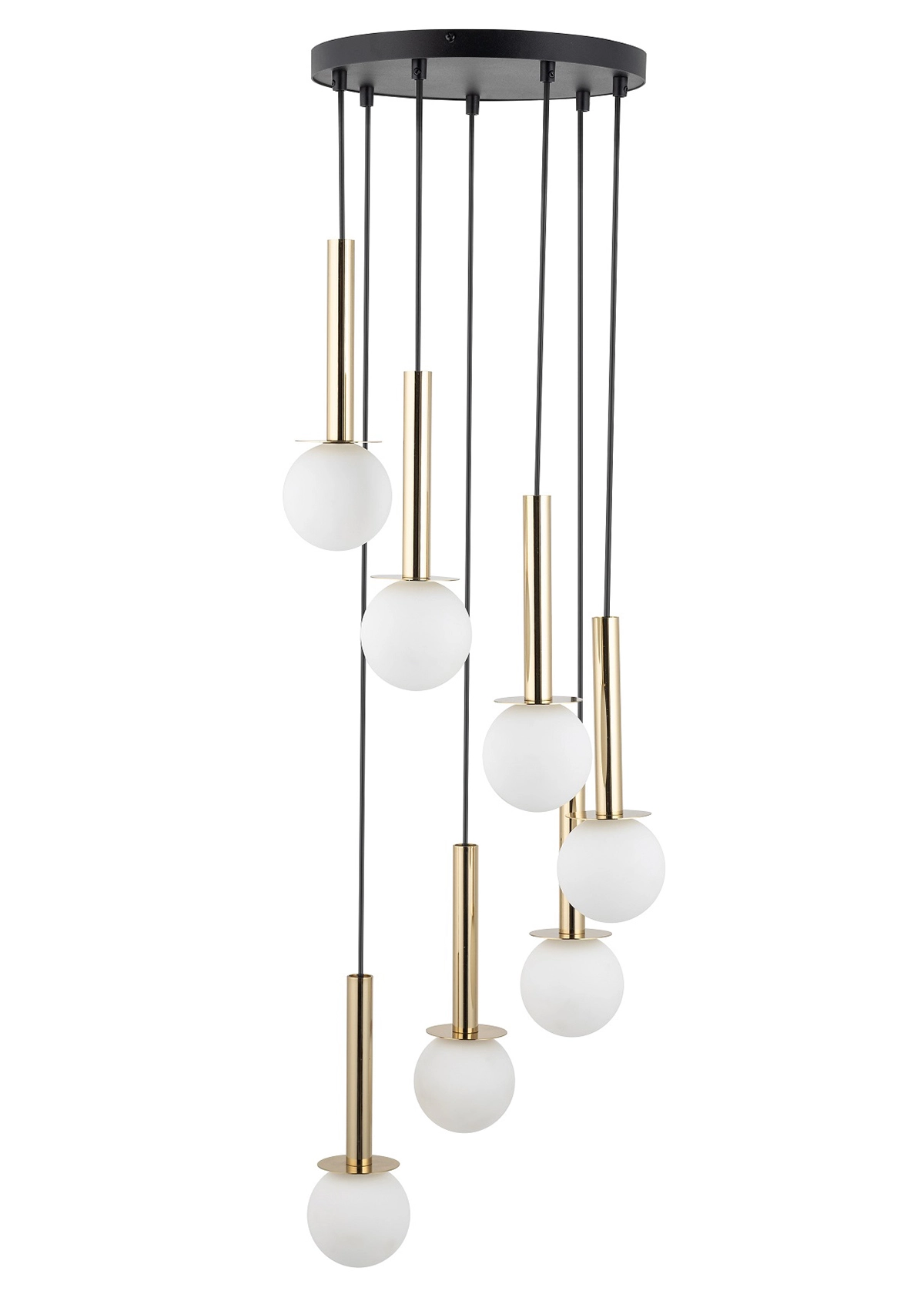 Daisy-7-złoto-biała-spiralna-lampa-wisząca-złota_-klosze-białe-lampa-do-wysokiego-salonu-żyrandol-.webp