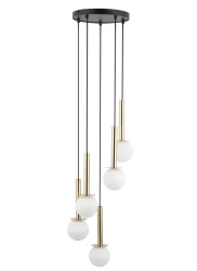 Daisy-5-wisząca-lampa-złota-do-sypialni_-białe-mleczne-klosze.webp