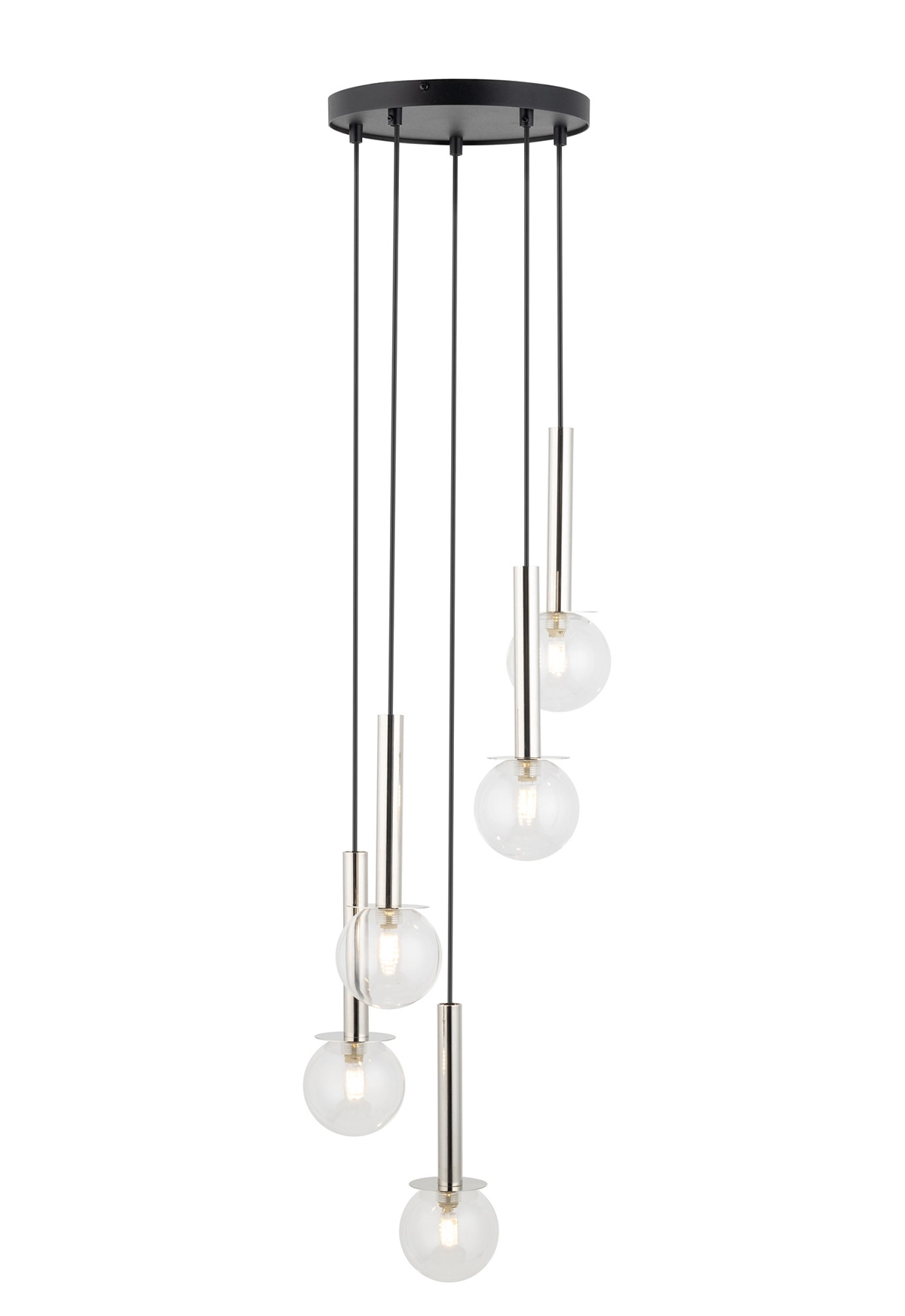Daisy-5-lampa-wisząca-srebrna-do-jdalni-klosze-przezroczyste.webp