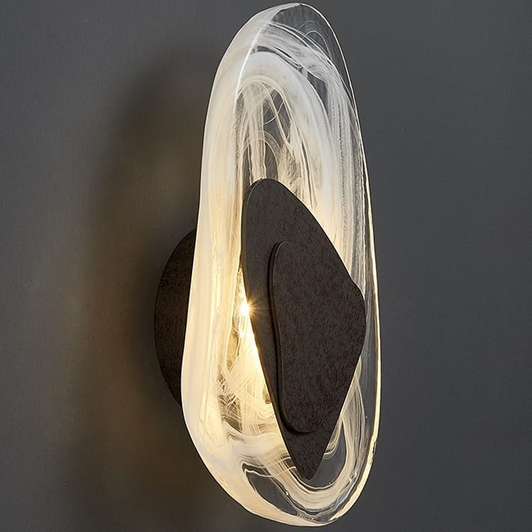 Neon Led nowoczesny kinkiet, lampa ścienna szkło złote, 5W.jpg