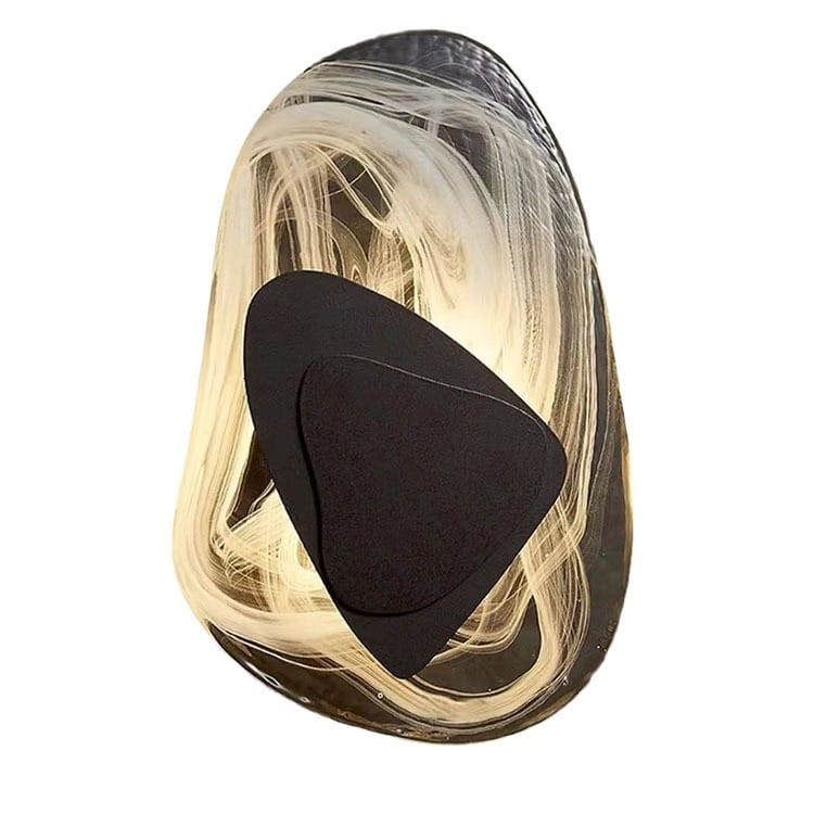 Neon Led nowoczesny kinkiet, lampa ścienna szkło złote, 5W widok z przodu 2.jpg