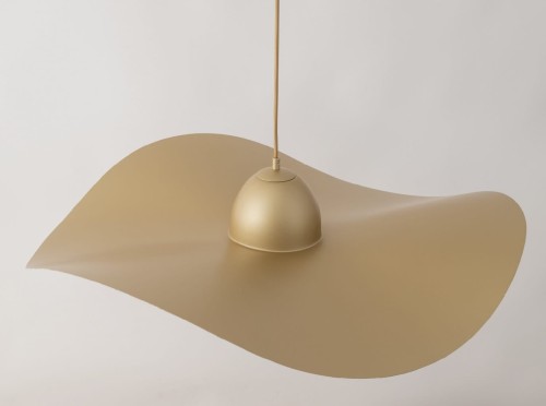 Kapello złoto-czarna wisząca designerska lampa - góra.jpg