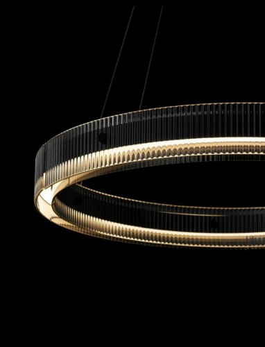 Black Ring czarny okrągły żyrandol, lapma wisząca ring szczegół jak świeci (2).jpg