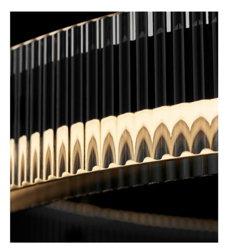 Black Ring czarny okrągły żyrandol, lapma wisząca ring szczegół jak świeci.jpg