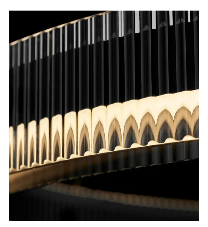 Black Ring czarny okrągły żyrandol, lapma wisząca ring szczegół jak świeci.jpg