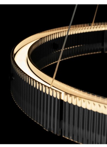 Black Ring czarny okrągły żyrandol, lapma wisząca ring szczegół.jpg