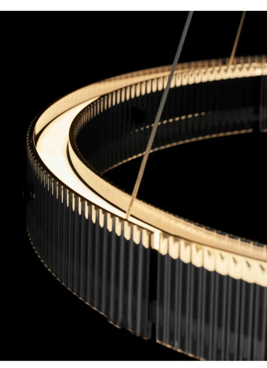 Black Ring czarny okrągły żyrandol, lapma wisząca ring szczegół.jpg