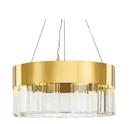 Aurora Gold 60 - żyrandol LED w kolorze złota, oświetlenie do salonu, sypialni klosz.jpg